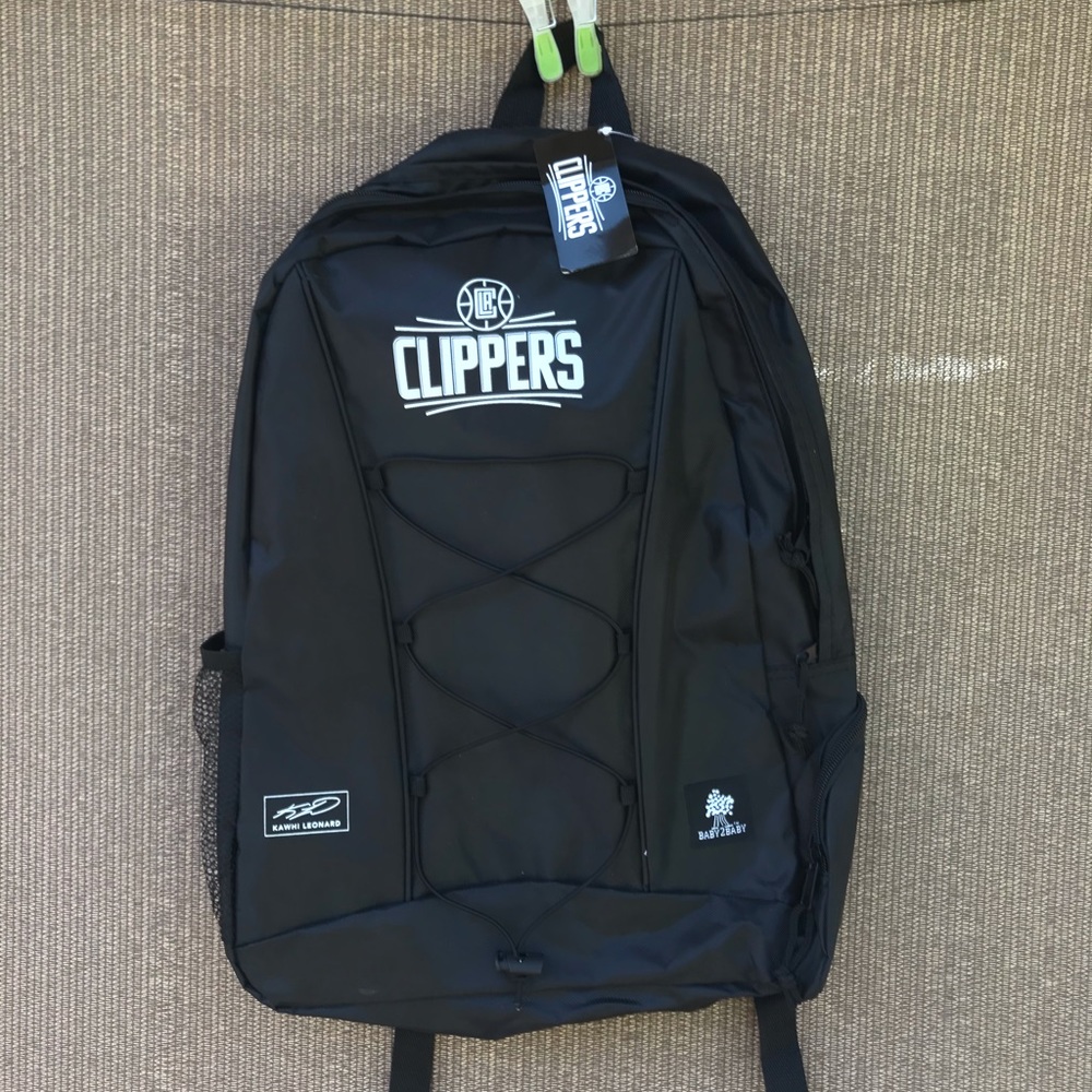 NWT Clippers Kawhi Leonard black backpack